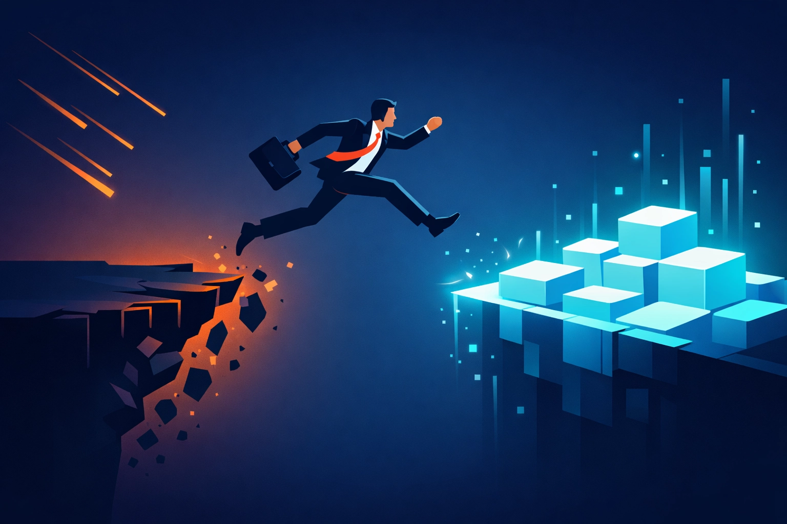 Professional leaping toward digital solutions to grow business with Chattanooga web design.